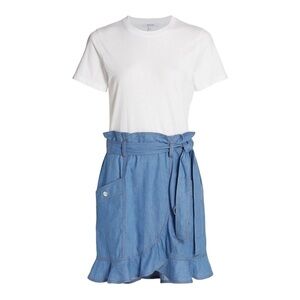 DEREK LAM 10 CROSBY Hudson Mixed Media Mini-Dress Size 10 Spring Summer